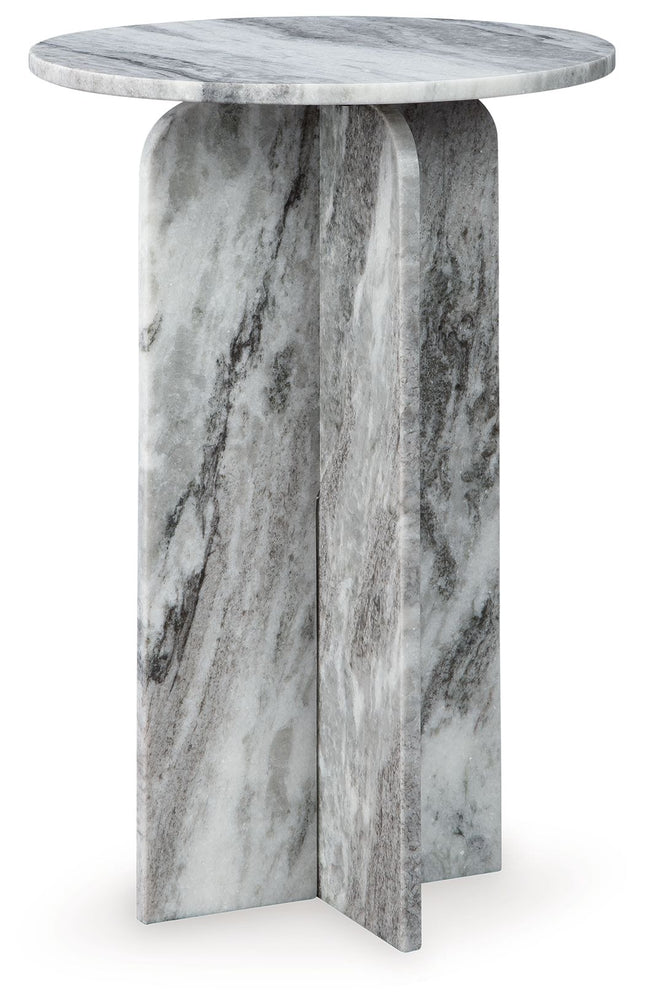 Keithwell - Round Accent Table - Gray