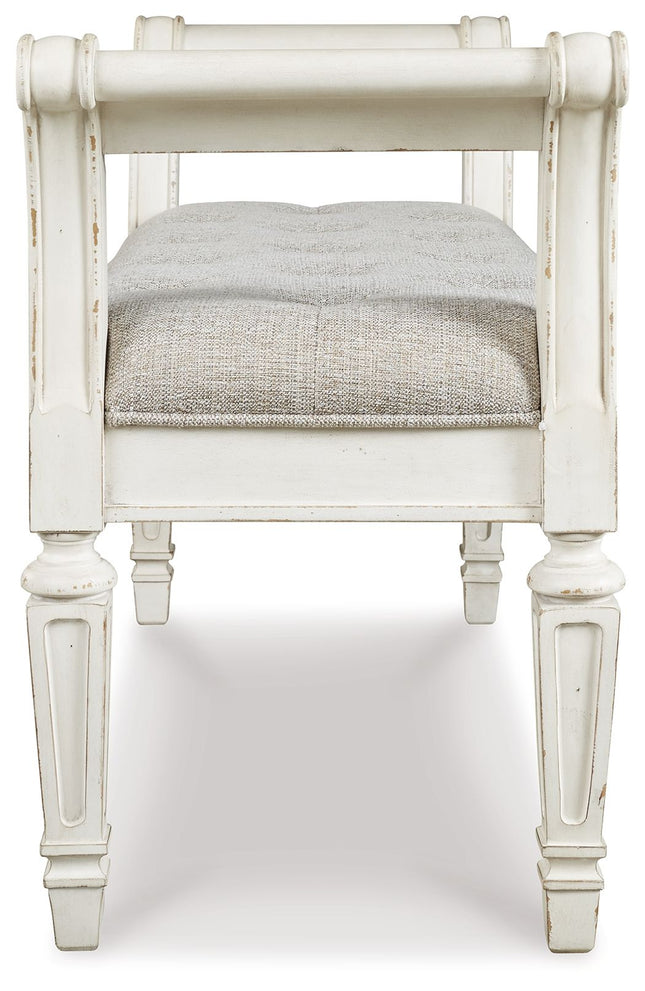 Realyn - Accent Bench - Antique White
