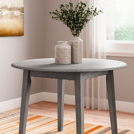 Shullden - Round Drm Drop Leaf Table - Gray