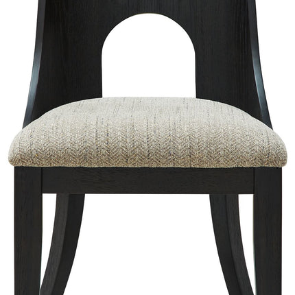 Rowanbeck - Dining Upholstered Side Chair (Set of 2) - Gray / Black