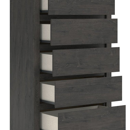 Fraluna - Five Drawer Chest - Charcoal