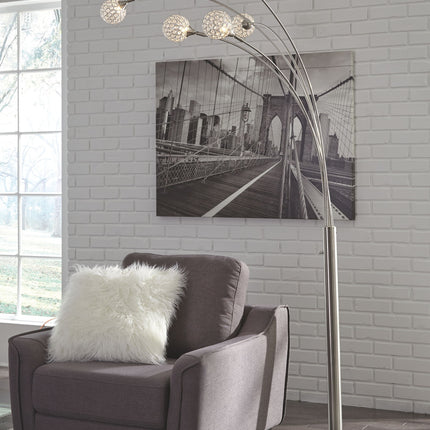 Winter - Metal Arc Lamp  - Silver Finish