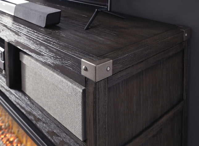 Todoe - LG TV Stand w/Fireplace Option - Gray