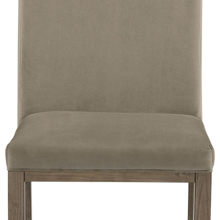 Chrestner - Dining UPH Side Chair (Set of 2) - Gray / Brown