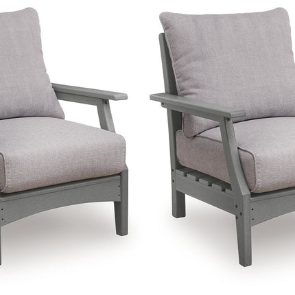 Cove Beach - Lounge Chair With Cushion (Set of 2) - Gray