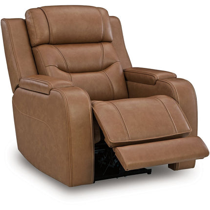 Knightington - 3 Pc. - Power Reclining Sofa, Loveseat And Recliner - Caramel