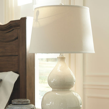 Saffi - Ceramic Table Lamp  - Cream