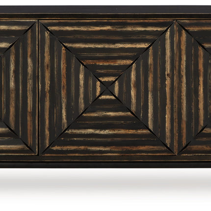 Fair Ridge - Accent Cabinet - Distressed Black
