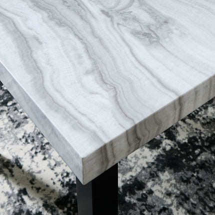 Mervannie - Square Dining Room Counter Table - Gray / Black