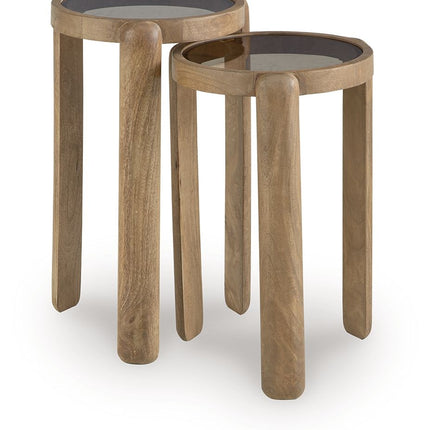 Jossor - Accent Table Set (Set of 2) - Light Brown