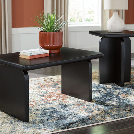Manor Stone - Occasional Table Set (Set of 2) - Black