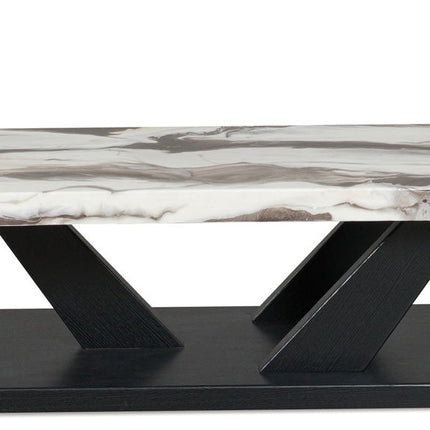 Cendill - Occasional Table Set (Set of 3) - Dark Brown / White / Black