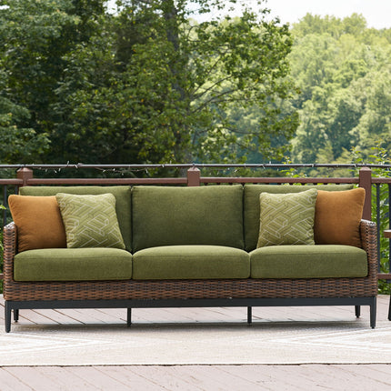 Horizon Hall - Sofa With Cushion - Brown / Green