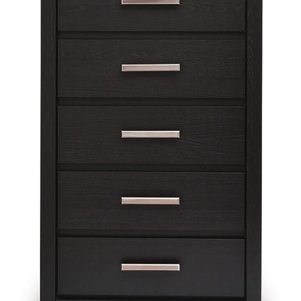 Shoralli - Five Drawer Chest - Black