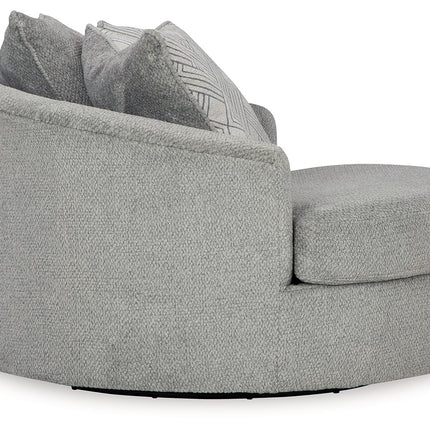 Casselbury - Oversized Swivel Accent Chair - Cement
