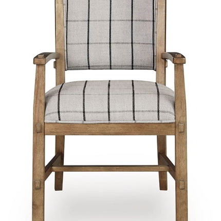 Ridgester - Dining Upholstered Arm Chair (Set of 2) - Light Brown