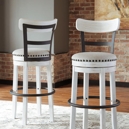 Valebeck - Tall Upholstered Swivel Barstool