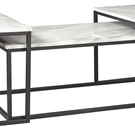 Donnesta - Occasional Table Set (Set of 3) - Gray / Black