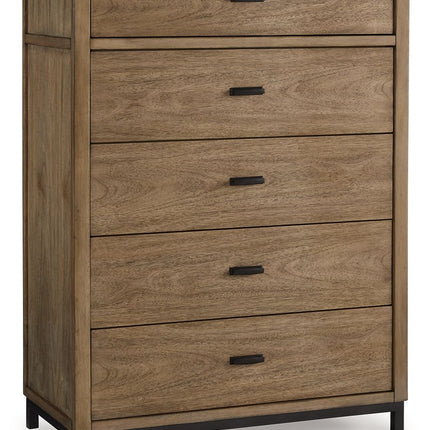 Tomtyn - Five Drawer Chest - Light Brown