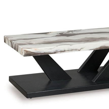 Cendill - Occasional Table Set (Set of 3) - Dark Brown / White / Black