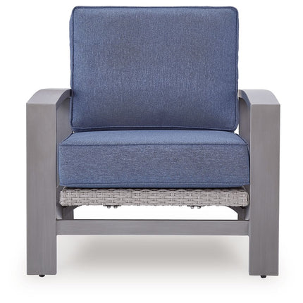 Half Moon Beach - Spring Lounge Chair - Blue / Gray