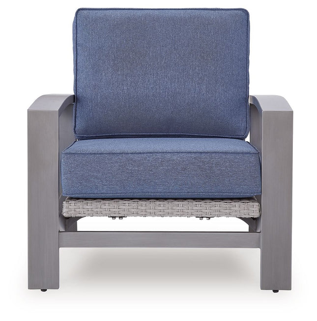 Half Moon Beach - Spring Lounge Chair - Blue / Gray