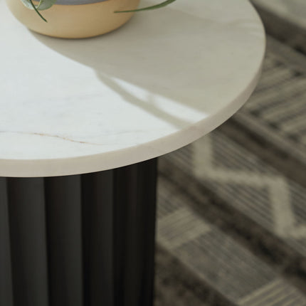 Wainstone - Accent Table - Black / White