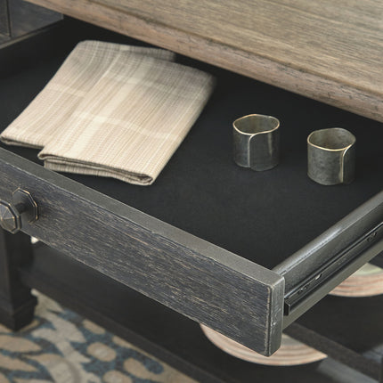 Tyler Creek - Rectangular Dining Room Counter Table - Black / Gray