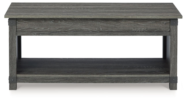 Freedan - Rect Lift Top Cocktail Table - Grayish Brown