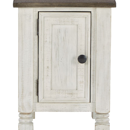 Havalance - Chair Side End Table - White / Gray