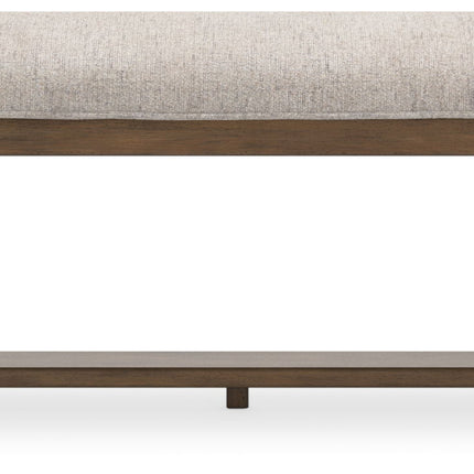 Cabalynn - Large Uph Dining Room Bench - Oatmeal / Light Brown