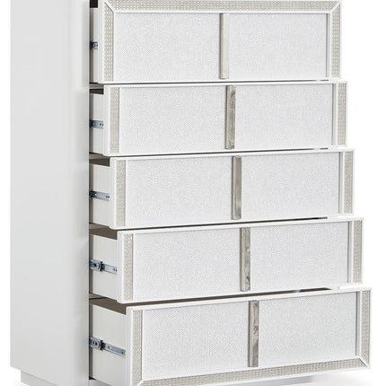 Chalanna - Five Drawer Chest - White