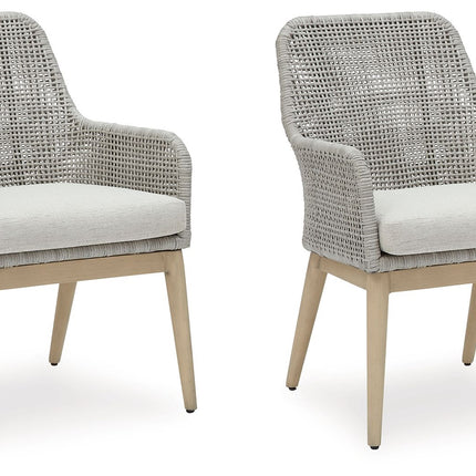 Seton Creek - Arm Chair With Cushion (Set of 2) - Gray