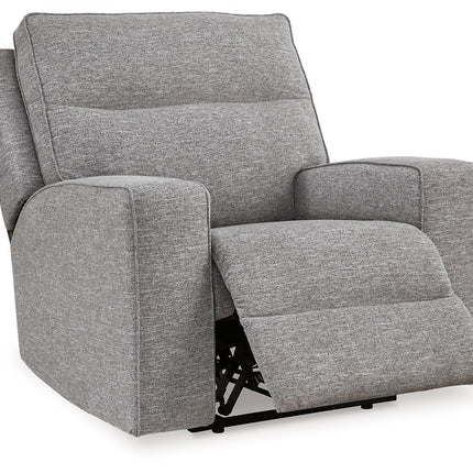 Biscoe - Power Recliner /Adj Headrest - Pewter