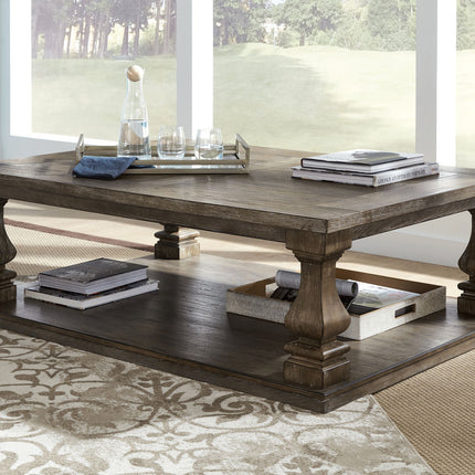 Johnelle - Rectangular Cocktail Table - Gray