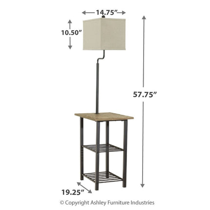 Shianne - Metal Tray Lamp  - Black