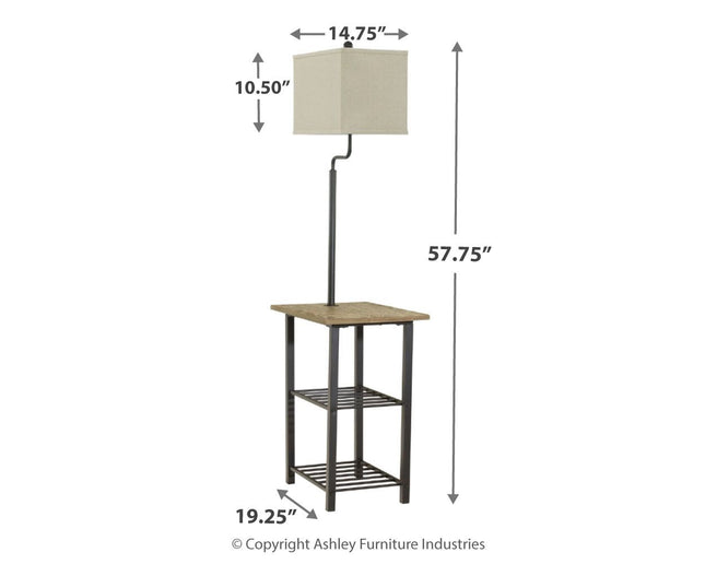 Shianne - Metal Tray Lamp  - Black