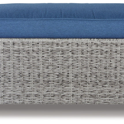 Naples Beach - Bench with Cushion - Light Gray