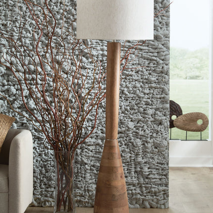 Ailsa - Wood Floor Lamp - Natural Brown