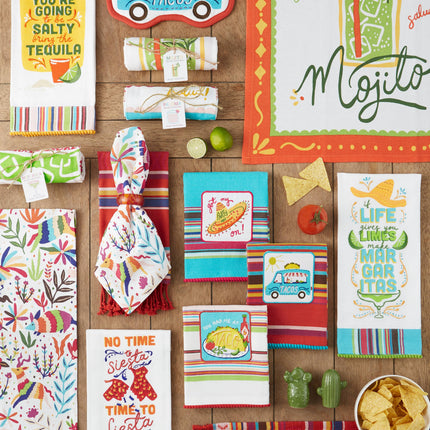 Life Gives You Limes Embellished Dishtowel