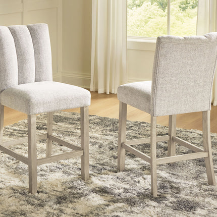 Larawyn - Upholstered Barstool (Set of 2) - Bisque