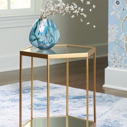 Veerwick - Accent Cocktail Table - Gold Finish