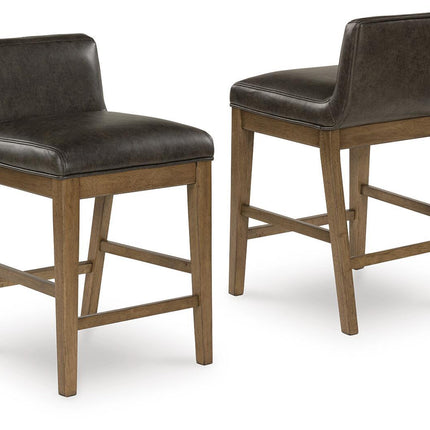 Cabalynn - Upholstered Barstool (Set of 2) - Two-tone Brown
