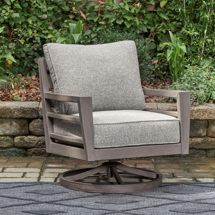 Hillside Barn - Swivel Lounge W/ Cushion - Gray / Brown