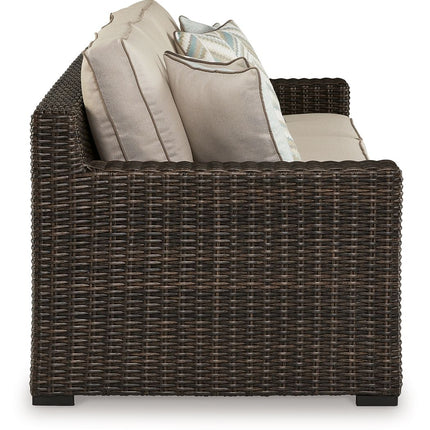 Coastline Bay - Sofa With Cushion - Brown