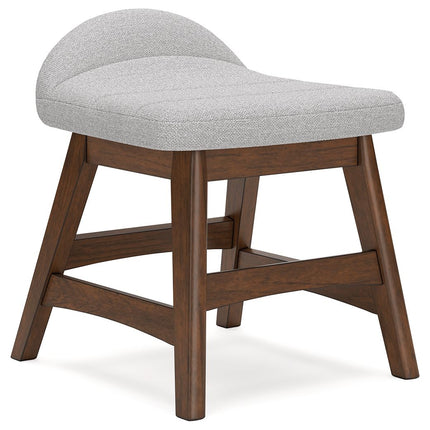Lyncott - Home Office Desk Chair - Light Gray / Brown