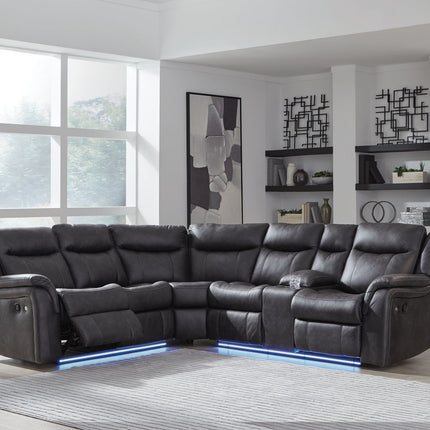 Sultan Meadow - 2-Piece Reclining Sectional - Carbon