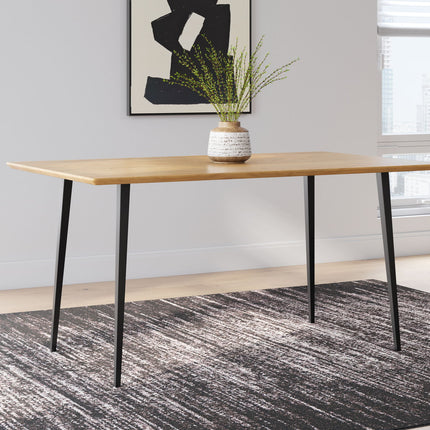 Gretlynn - Rectangular Dining Room Table - Black / Natural