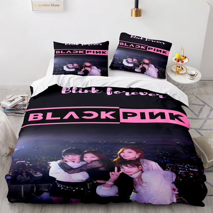 Blackpink Cosplay Bedding Set Quilt Cover Without Filler