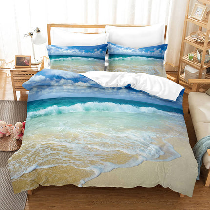 Coastal Beach Theme Bedding Sets Quilt Cover Without Filler